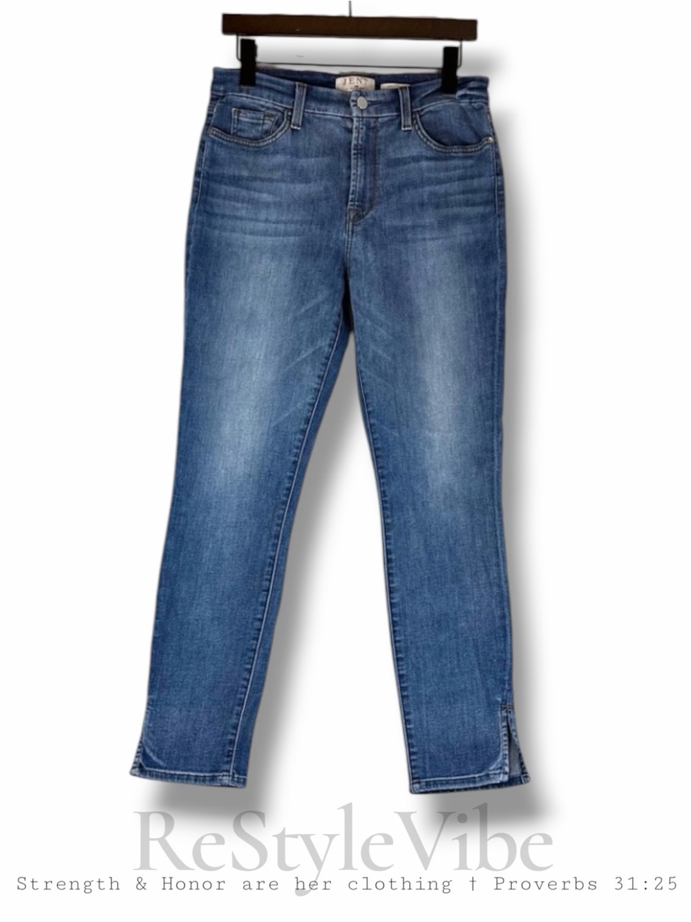 JEN7 x 7 FOR ALL MANKIND Women’s Size 6 Denim Jeans Ankle High Skinny Stretch
